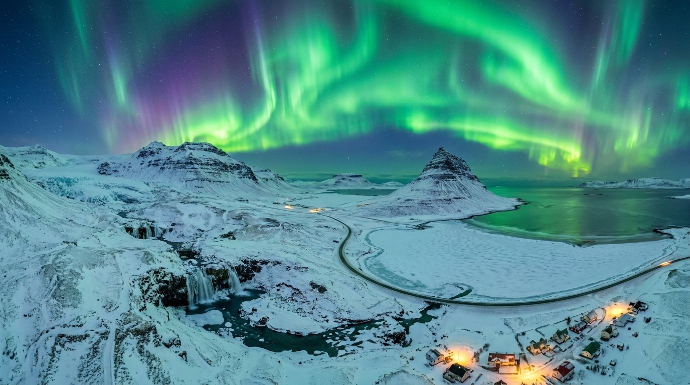 Aurora Boreal na Islândia — expedição internacional Roctrip 2027